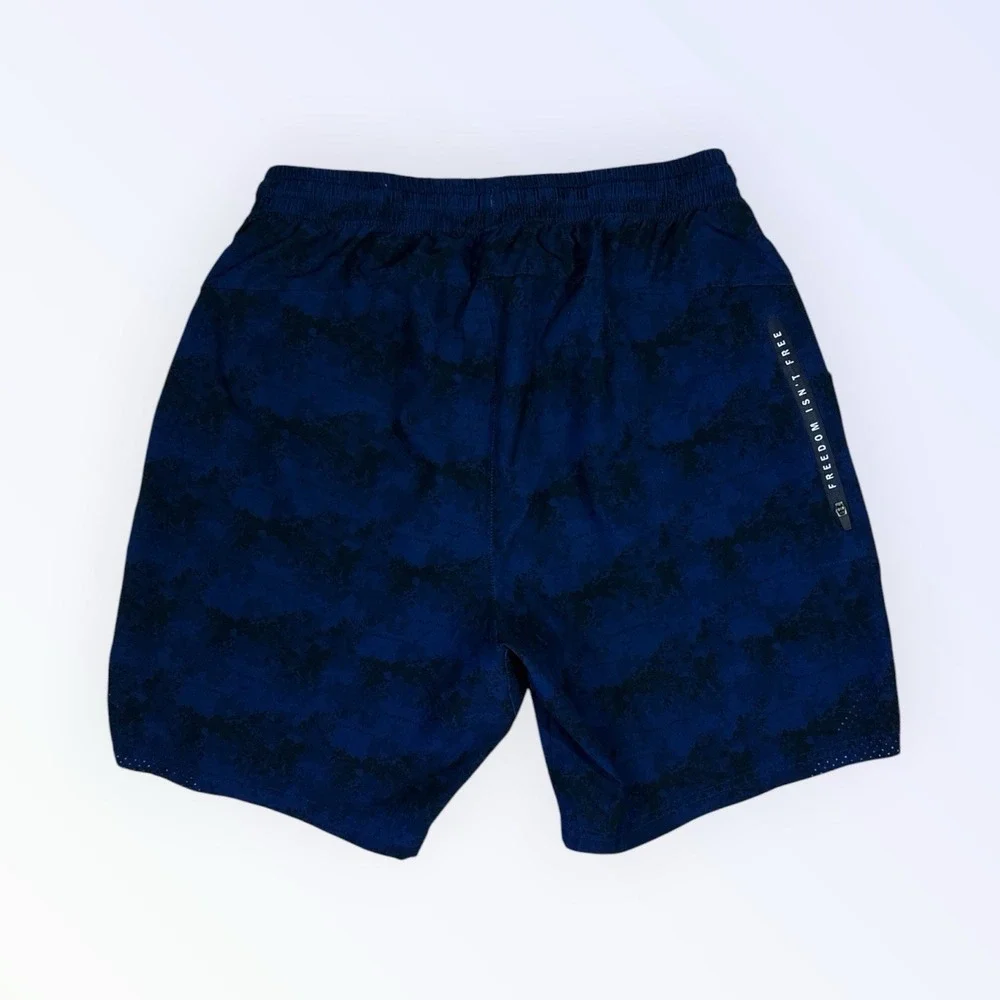 UNRL x Folds Of Honor Stride Shorts Mens NAVY CAMO Size MEDIUM